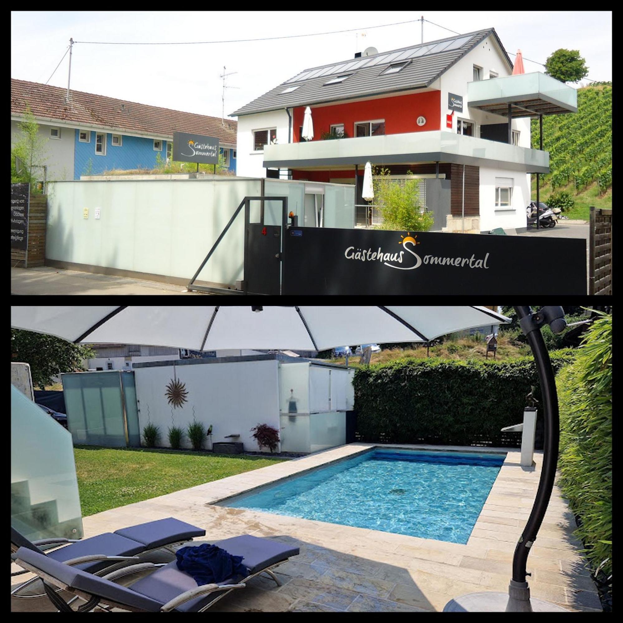 Gaestehaus Sommertal Mit Pool Im Garten, Eigener Parkplatz, 800M Zum Bodensee, 300M Zur Altstadt เมียร์สบวร์ก ภายนอก รูปภาพ
